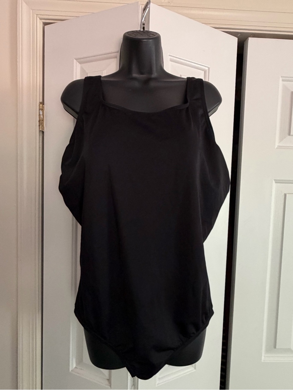 Lands' End Black One-Piece Swimsuit